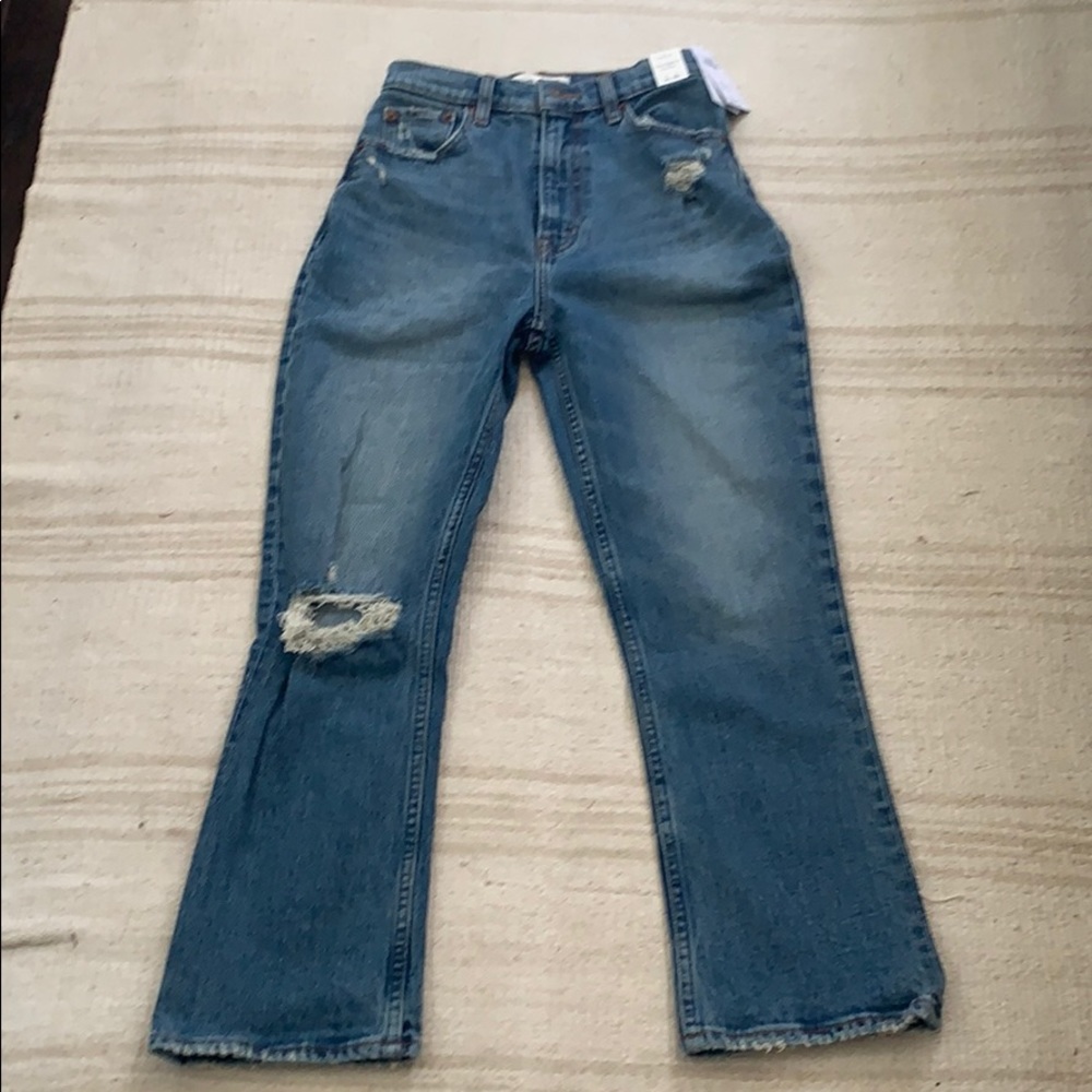 NWT Abercrombie Ultra High Rise Kick Flare Jeans